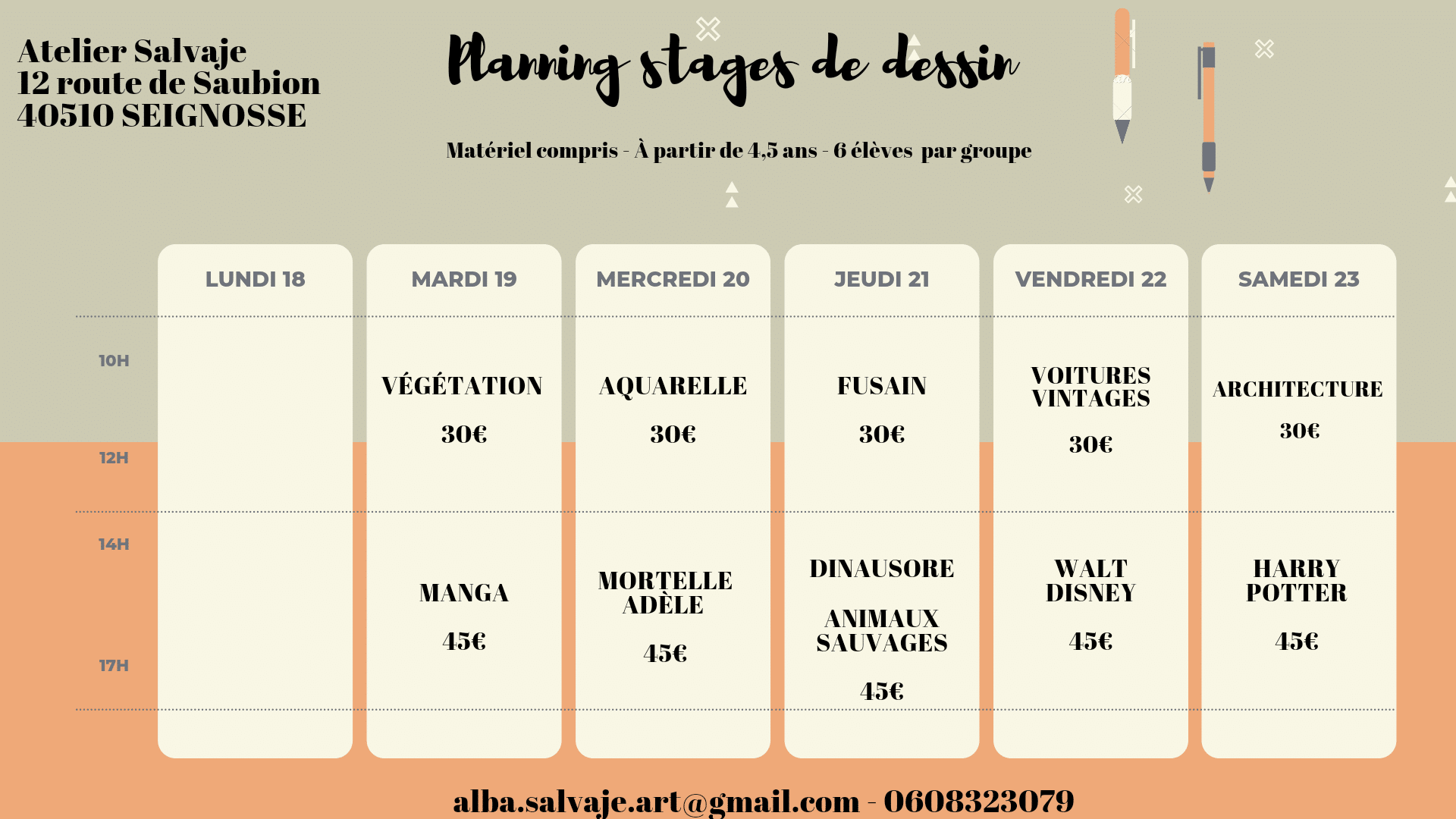 PLANING AVRIL